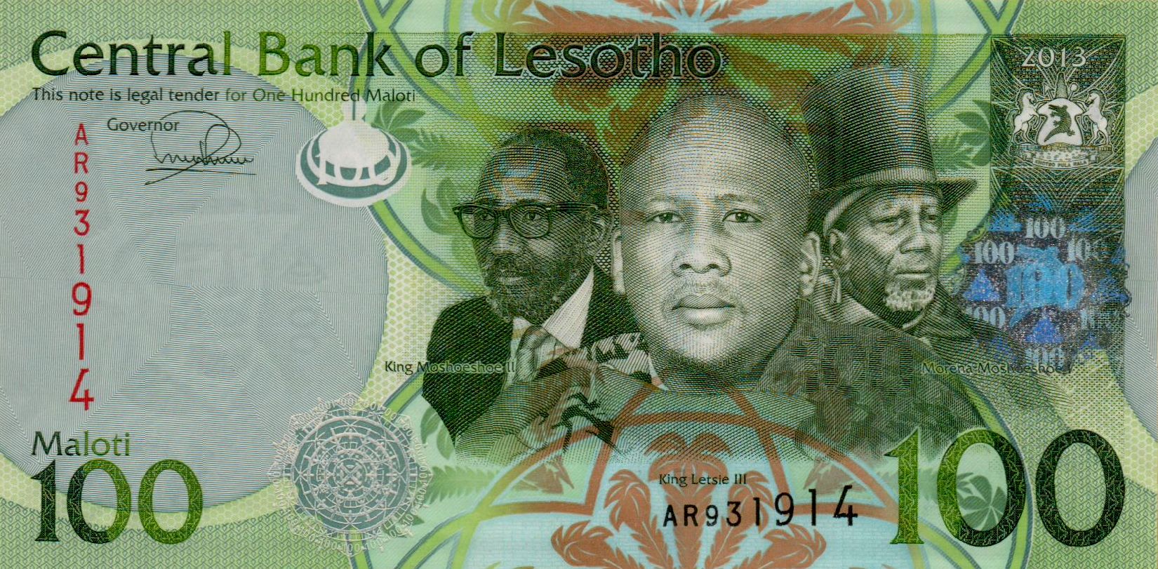 Lesotho 100 2013 UNC P-24/b